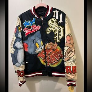 NEW South Pole Tom and Jerry Graphic Varsity Jacket Small